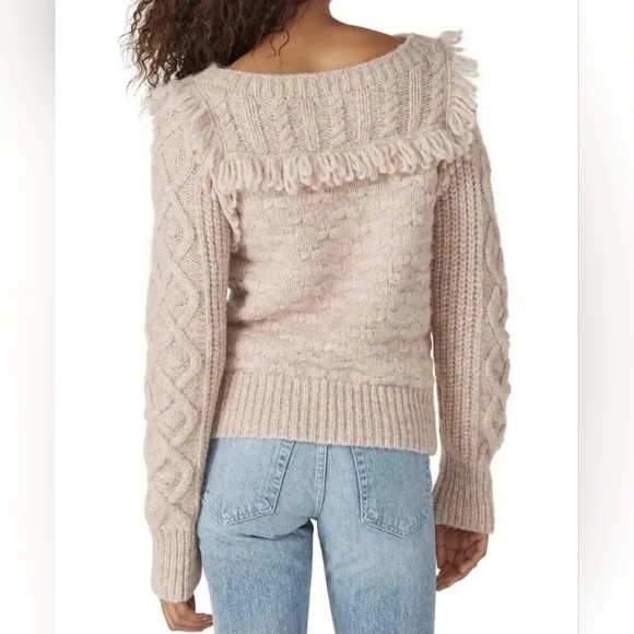 LOVESHACKFANCY Alpaca Wool Kingston Pullover XS Womens Confetti Dust $425